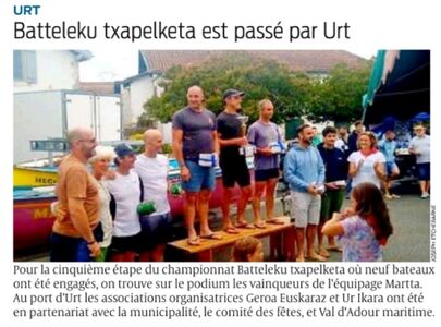 Batteleku Txapelketa Urt / Parution Sud Ouest