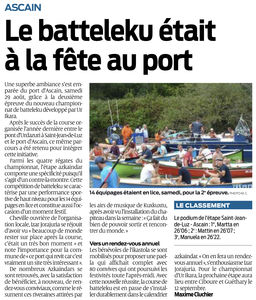 Article dans Sud ouest