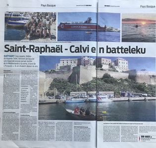 Article Sud-Ouest Saint Raphaël Calvi en batteleku