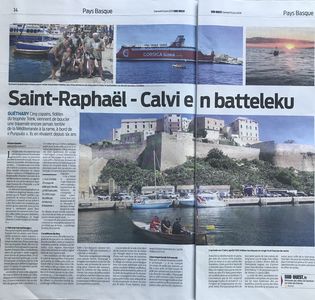 Saint Raphaël-etik Calvi-rat battelekuz artikulua Sud-Ouest egunkarian