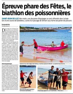 Article Sud-Ouest course des poissonnières